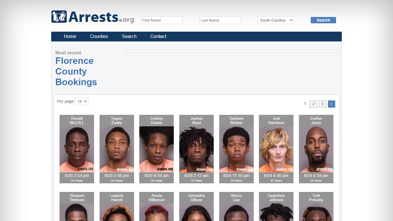 Florence County Arrests and Inmate Search